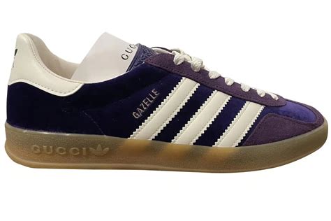 gucci adidas gazelle purple velvet